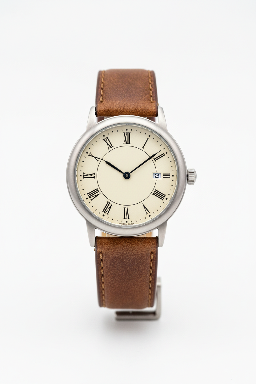 Montre acier brossé inspiration vintage