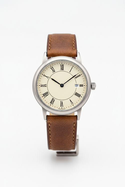 Montre acier brossé inspiration vintage